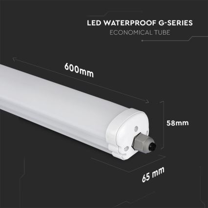 LED lysrör arbetsbelysning G-SERIES LED/18W/230V 4000K IP65 60 cm