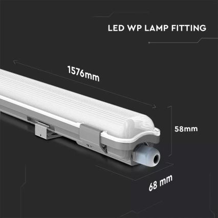 LED lysrör arbetsbelysning LED/22W/230V 6400K 150cm IP65