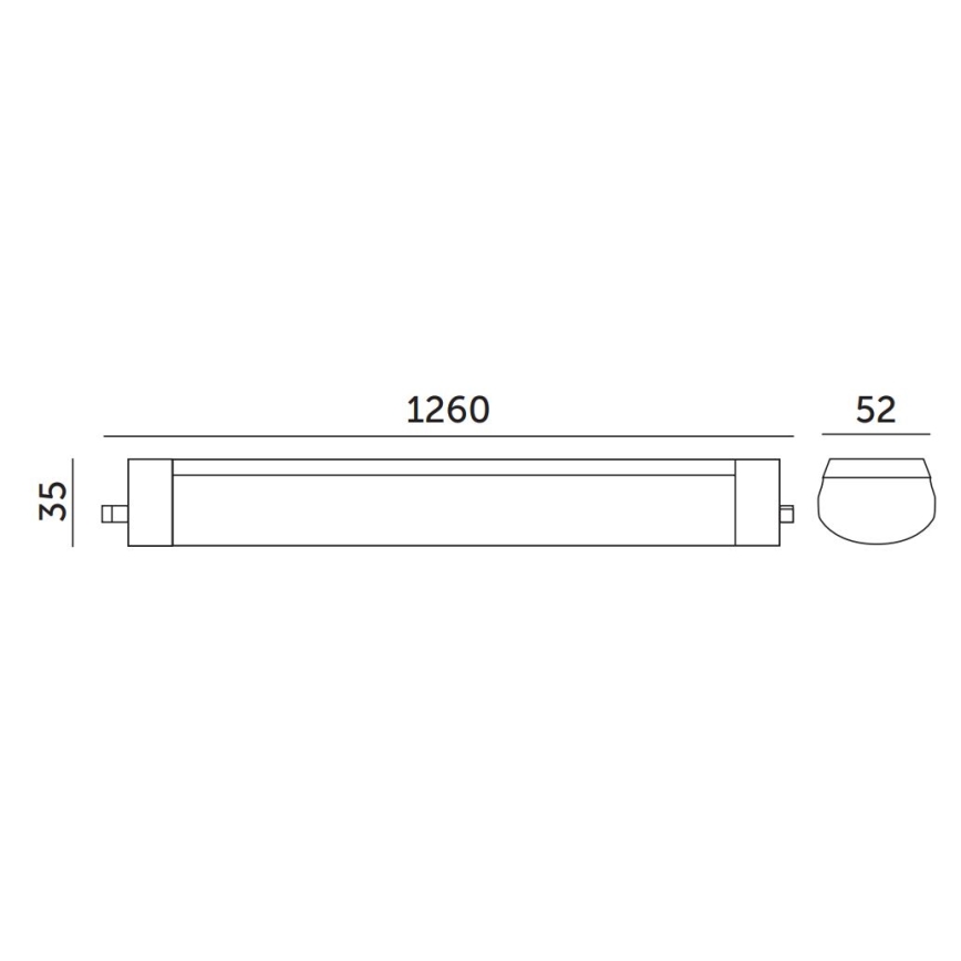 LED lysrör arbetsbelysning LED/36W/230V IP65 4000K 126 cm