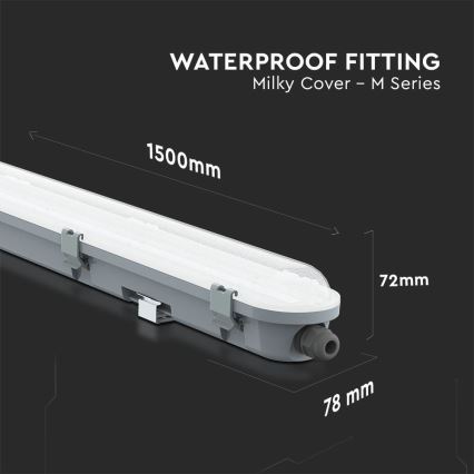 LED lysrör arbetsbelysning  M-SERIES LED/48W/230V 4000K 150cm IP65