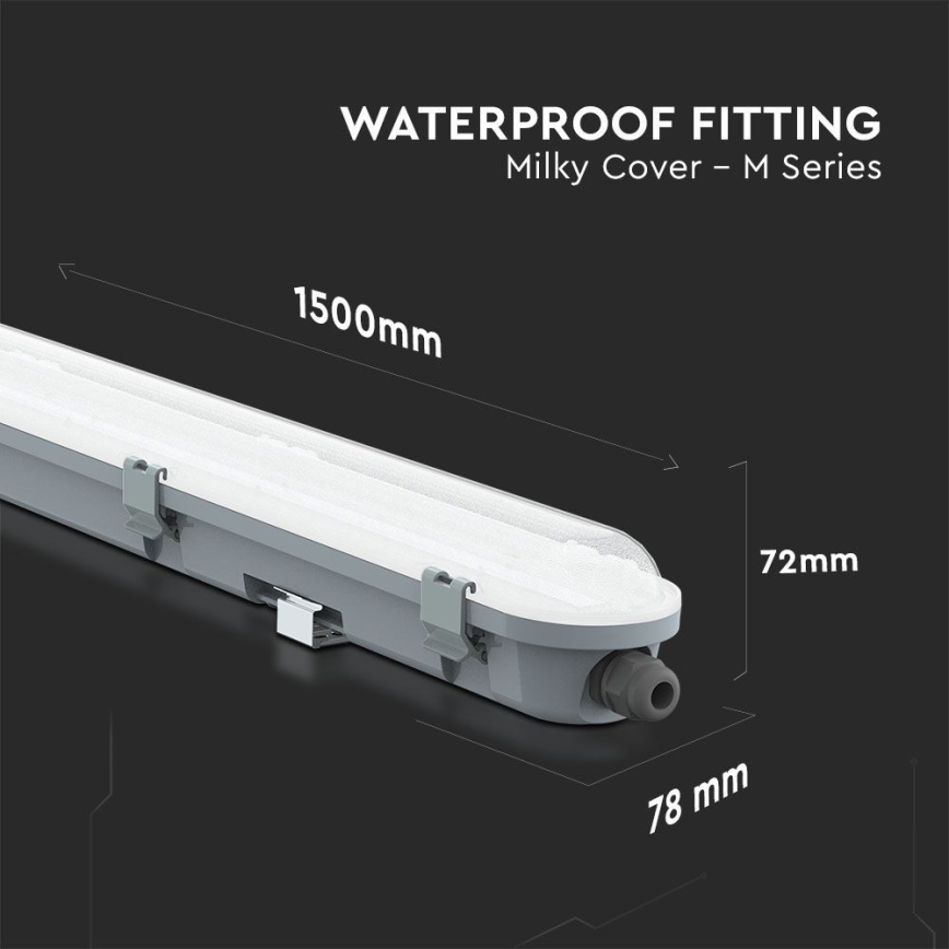 LED lysrör arbetsbelysning  M-SERIES LED/48W/230V 4000K 150cm IP65