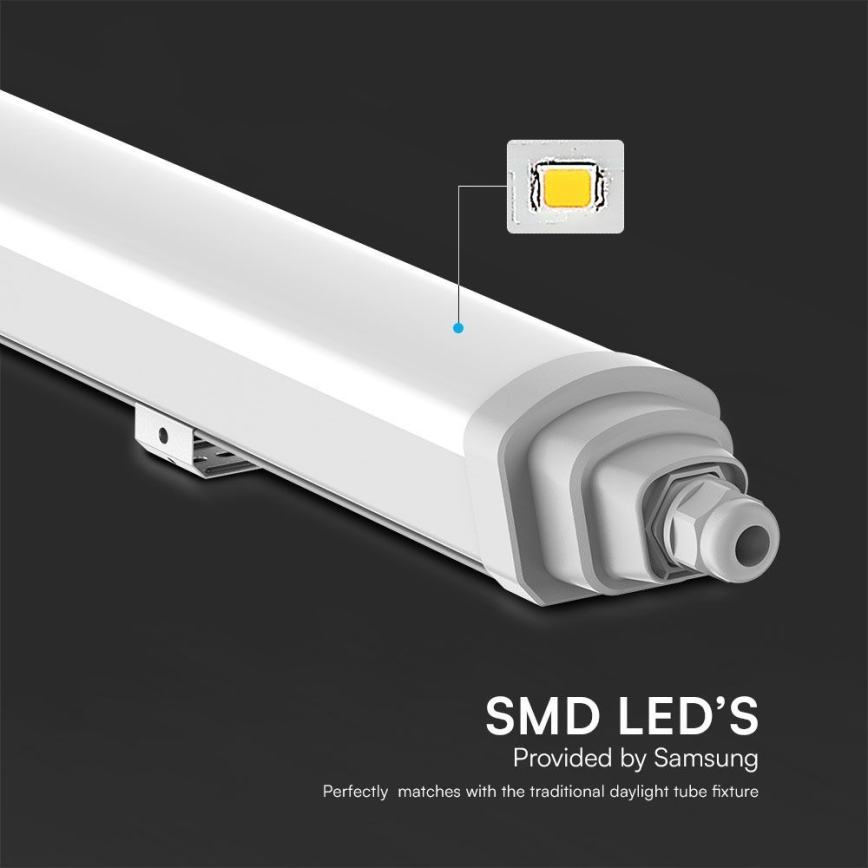 LED lysrör arbetsbelysning SAMSUNG CHIP LED/18W/230V 4000K IP65 60 cm