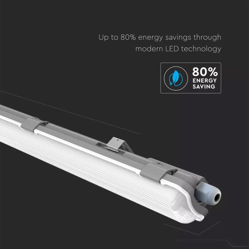 LED lysrör arbetsbelysning T8 1xG13/18W/230V 6400K 120cm IP65