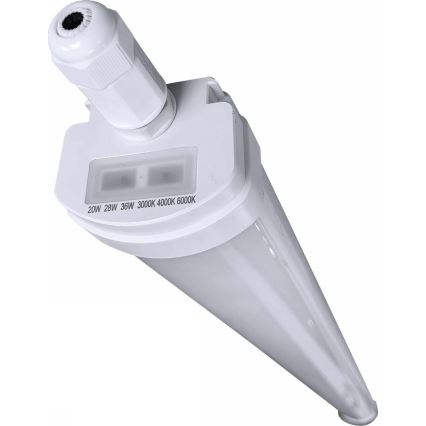 LED Ljusreglerad Industriell fluorescerande belysning VOLITER LED/20/28/36W/230V 3000/4000/6000K 120 cm IP65 vit