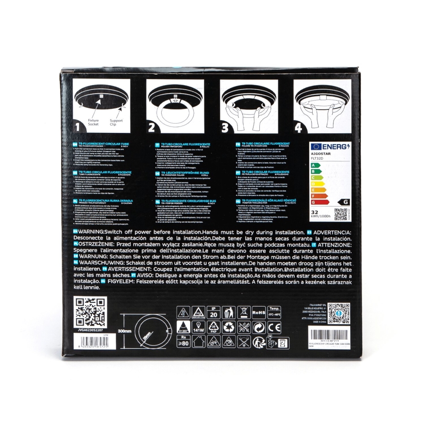 LED lysrör T9 G24q-1/32W/230V 6500K - Aigostar