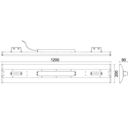 LED Lysrörsbelysning High Bay LED/120W/230V 5000K 120 cm