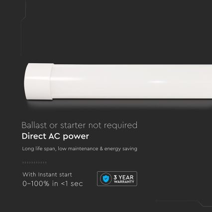 LED Lysrörsbelysning LED/20W/230V 6500K 60 cm vit
