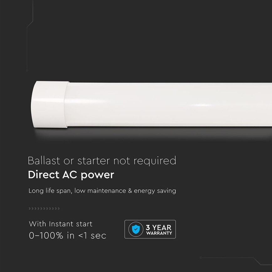 LED Lysrörsbelysning LED/20W/230V 6500K 60 cm vit