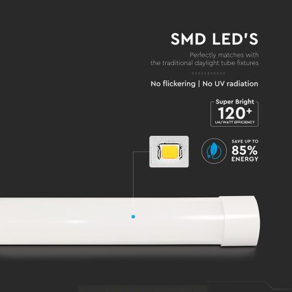 LED Lysrörsbelysning LED/20W/230V 6500K 60 cm vit