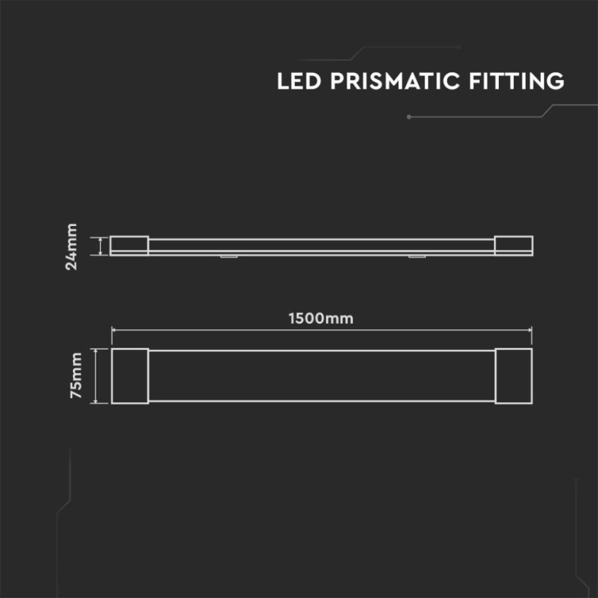 LED Lysrörsbelysning LED/50W/230V 4000K 150 cm vit