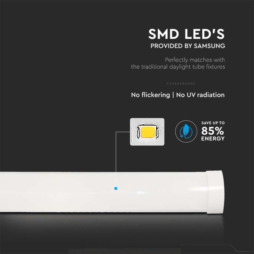 LED Lysrörsbelysning SAMSUNG CHIP LED/40W/230V 6500K 120 cm
