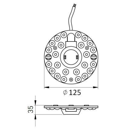 LED-magnetisk modul LED/12W/230V Ø 12,5 cm 2700/3000/4000/5000/6500K