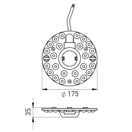 LED Magnetisk modul LED/24W/230V diameter 17,5 cm 2700/3000/4000/5000/6500K