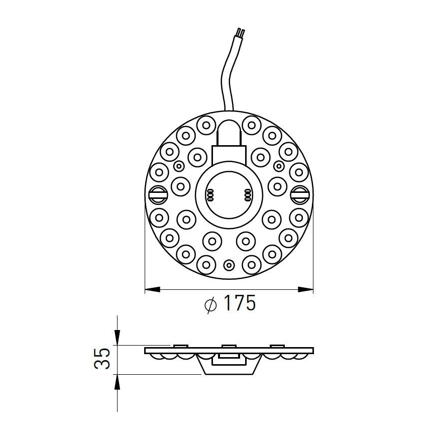LED Magnetisk modul LED/24W/230V diameter 17,5 cm 2700/3000/4000/5000/6500K