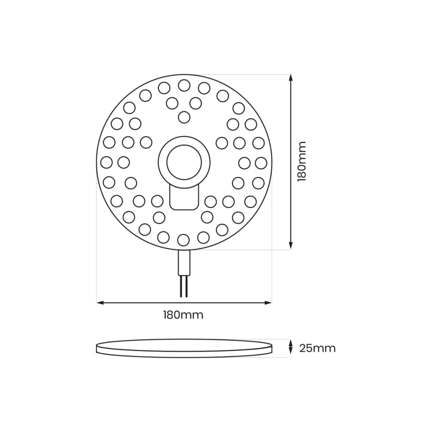 LED Magnetisk modul LED/24W/230V diameter 18 cm 3000K