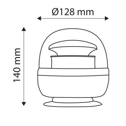 LED Magnetisk varningsljus ljus LED SMD 2835/12-24V