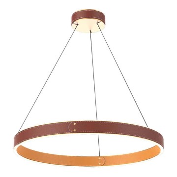 LED med upphängningsrem LEATHER LED/47,8W/230V brun/orange