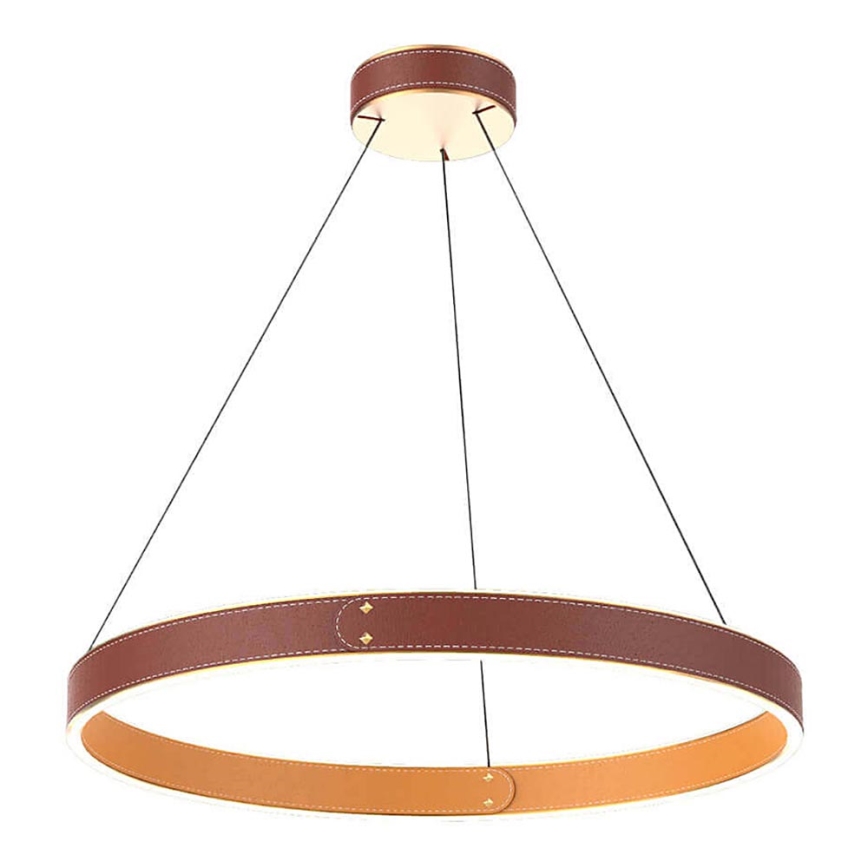 LED med upphängningsrem LEATHER LED/47,8W/230V brun/orange
