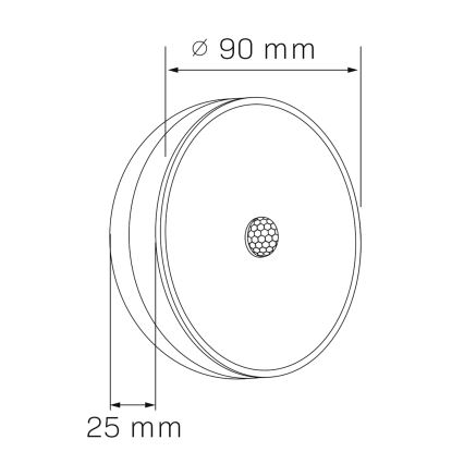 LED Möbelbelysning med en sensor LED/1,2W/4,5V 3xAA matt krom