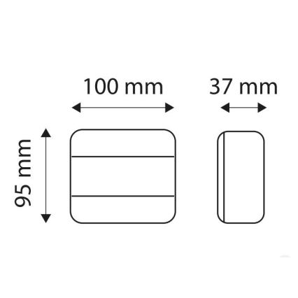 LED Multifunktionell baklykta MULTI LED/1,5W/12V IP65 röd/orange