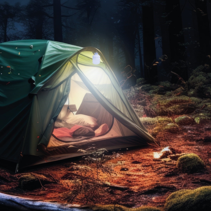 LED Multifunktionell solcell lampa med en högtalare och power bank LED/5W/7200mAh IP65