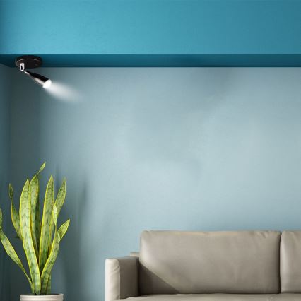 LED Nástěnná spotlight LED/4,5W/230V 4000K svart