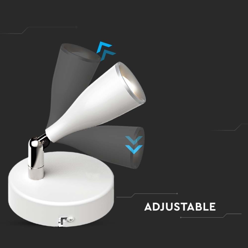 LED Nástěnná spotlight LED/4,5W/230V 4000K vit