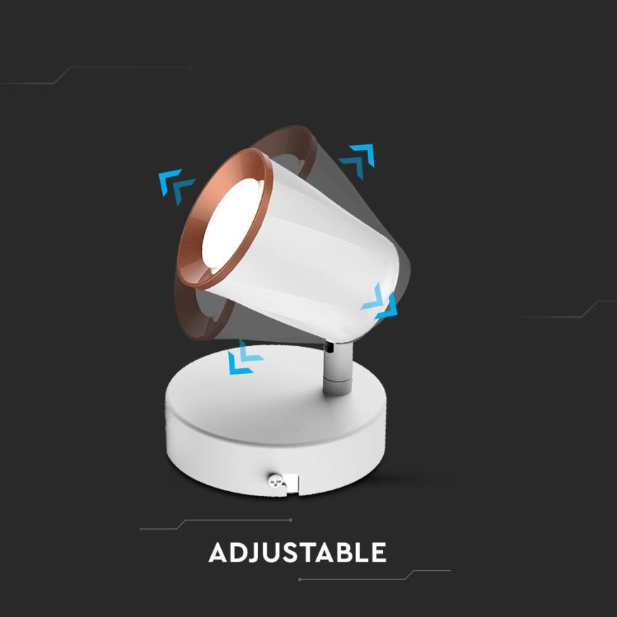 LED Nástěnná spotlight LED/5W/230V 3000K vit
