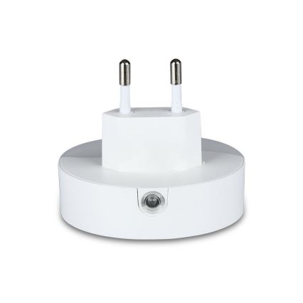 LED Nattlampa för uttag med skymningssensor 2xUSB LED/0,45W/230V 3000K