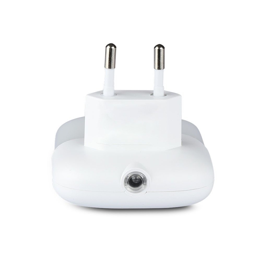 LED Nattlampa för uttag med skymningssensor 2xUSB LED/0,45W/230V 3000K