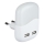 LED Nattlampa för uttag med skymningssensor 2xUSB LED/0,45W/230V 4000K