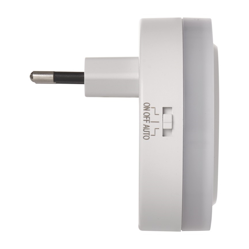 LED Nattlampa med en fotosensor för Uttag +2xUSB 3xLED/0,3W/230V