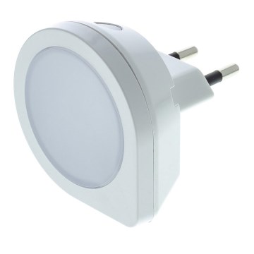 LED Nattlampa med sensor för vägguttag LED/0,4W/230V 3000K vit