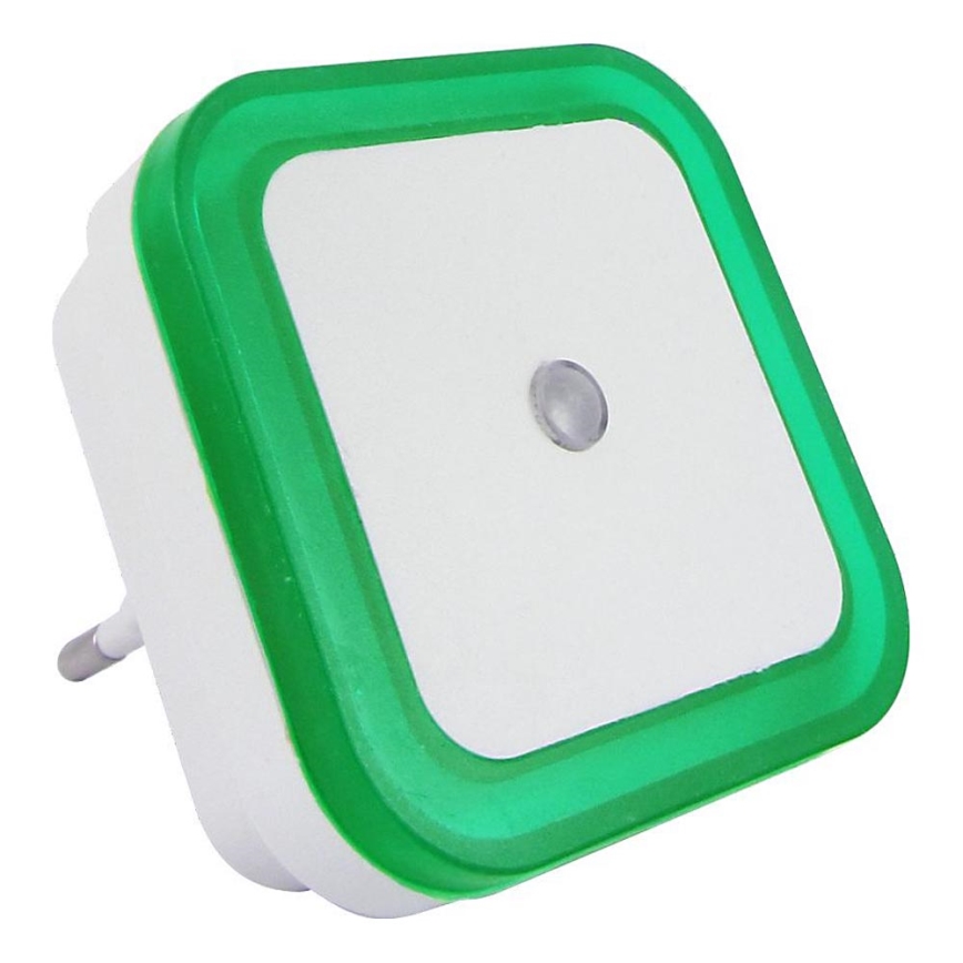 LED Nattlampa med sensor LED/0,5W/230V grön