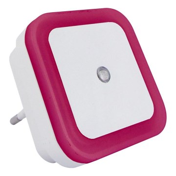 LED Nattlampa med sensor LED/0,5W/230V rosa