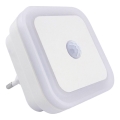 LED-nattlampa med sensor LED/0,5W/230V vit