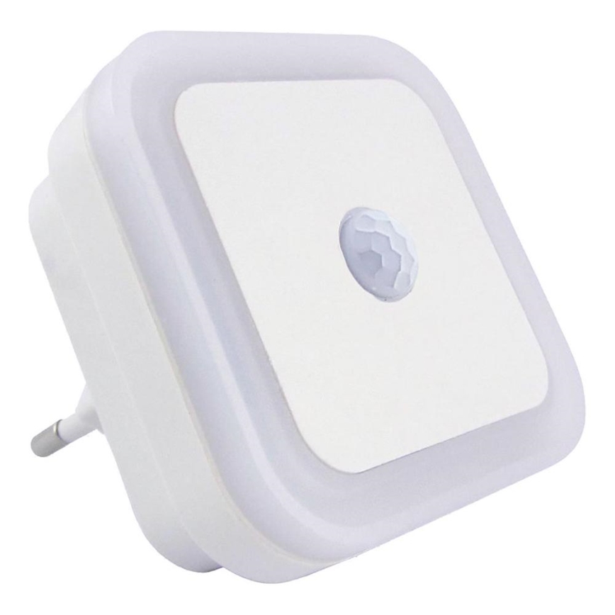 LED-nattlampa med sensor LED/0,5W/230V vit