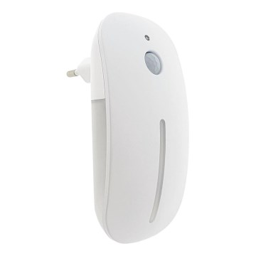LED nattlampa med sensor LED/1W/230V vit