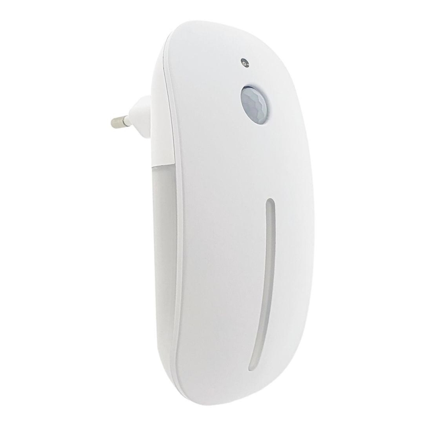 LED nattlampa med sensor LED/1W/230V vit