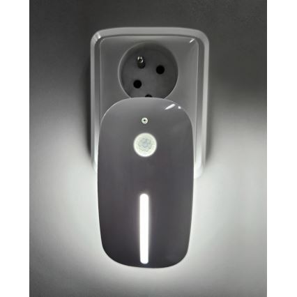 LED nattlampa med sensor LED/1W/230V vit