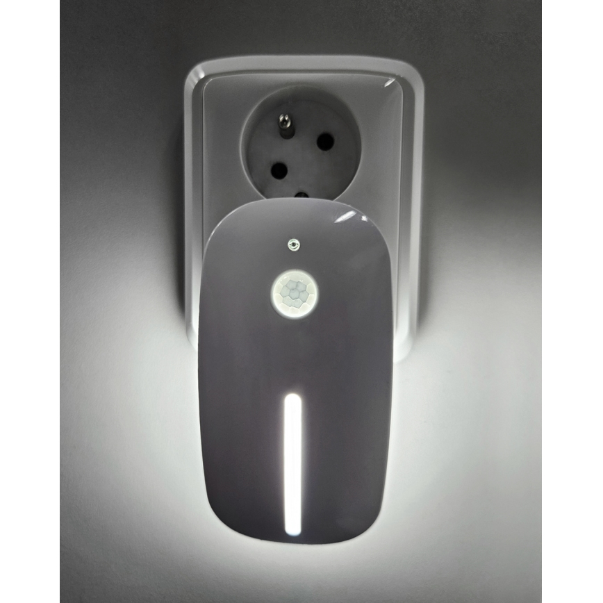 LED nattlampa med sensor LED/1W/230V vit