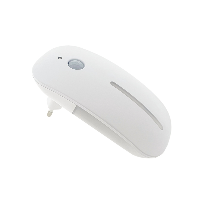 LED nattlampa med sensor LED/1W/230V vit