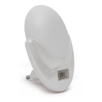 LED nattlampa  med skymningssensor  för ett kontakt  LED/1W/230V