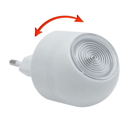 LED nattlampa  med skymningssensor  för ett kontakt  LED/1W/230V