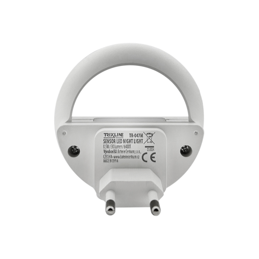 LED Nattlampa med skymningssensor LED/0,5W/230V vit