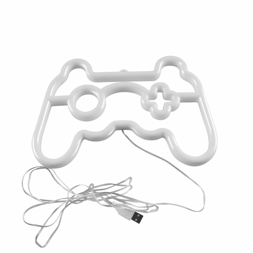 LED Neon väggdekoration GAME LED/3W/3xAA USB blå