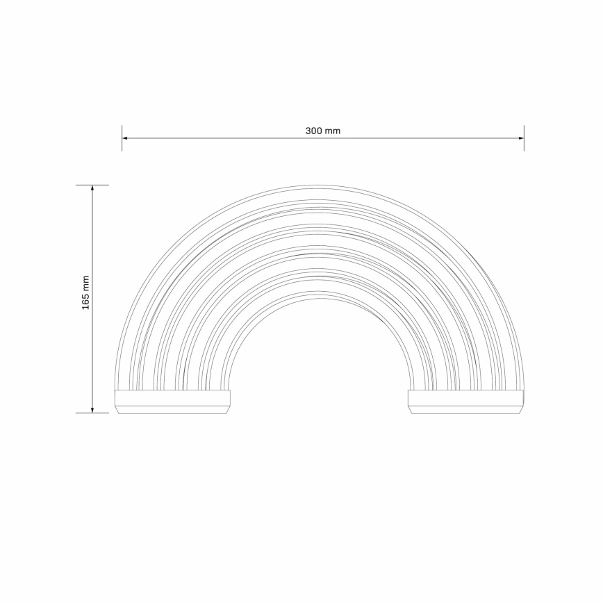 LED Neon väggdekoration RAINBOW LED/3W/3xAA USB Flerfärgad