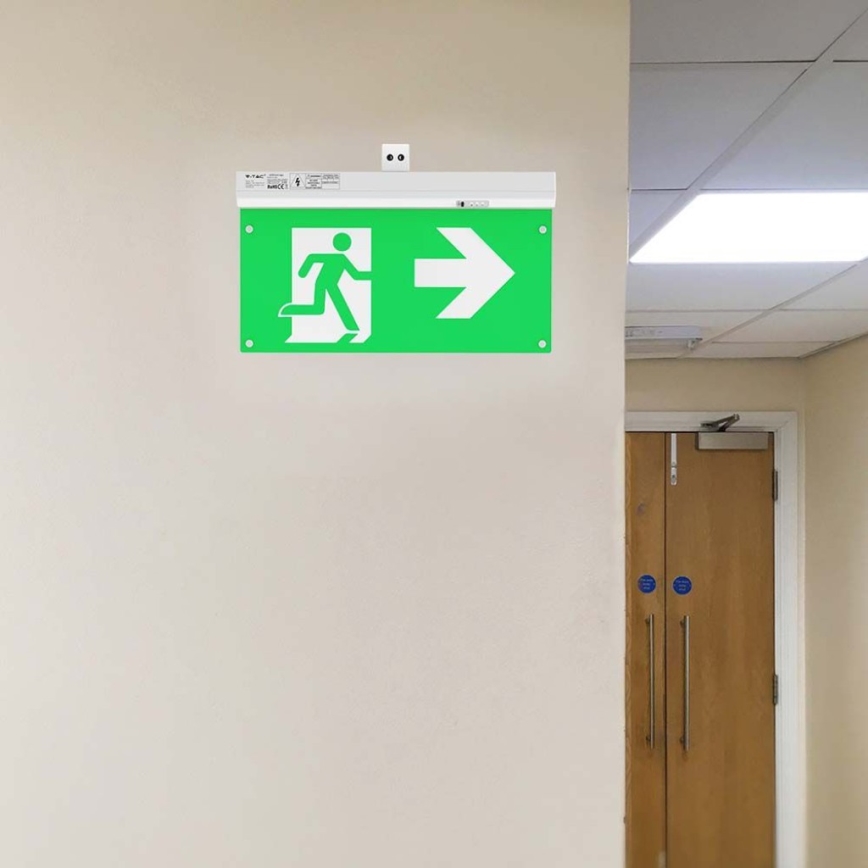 LED nödbelysning EMERGENCY EXIT LED/2,5W/230V 04.01.2001 6000K