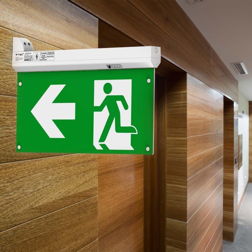 LED nödbelysning EMERGENCY EXIT LED/2,5W/230V 04.01.2001 6000K