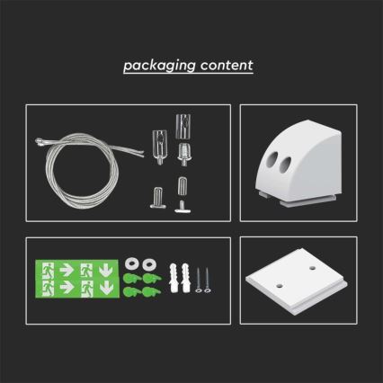 LED nödbelysning EMERGENCY EXIT LED/2,5W/230V 04.01.2001 6000K